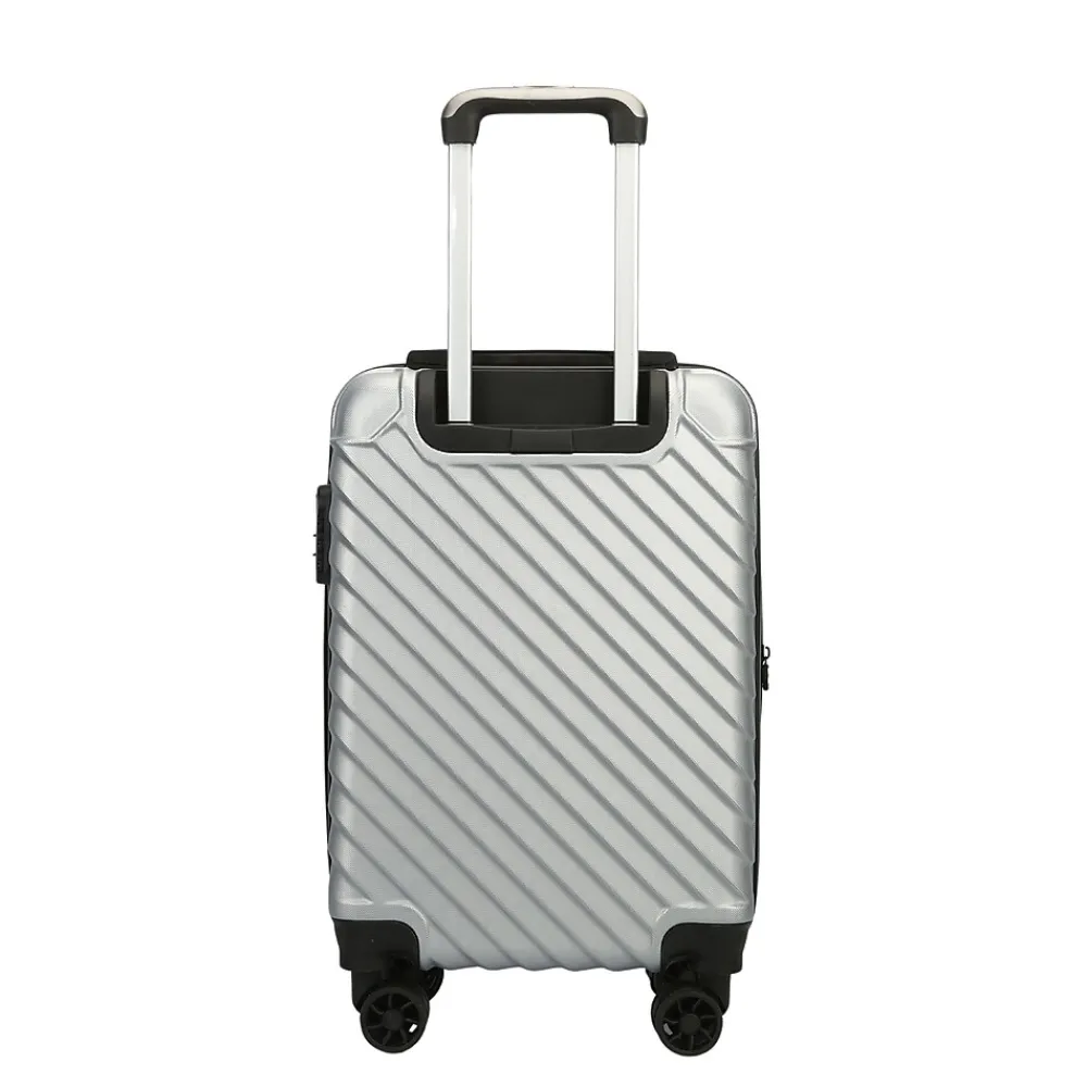2-Piece Hardside Spinner Carry-On Luggage Set, TSA Checkpoint Friendly (T0293-02PC-SLV)<TUCCI Outlet