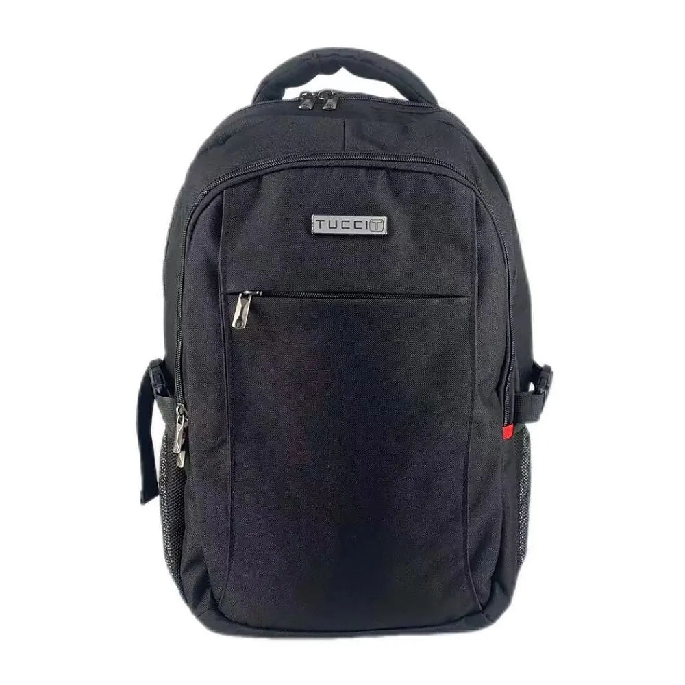 TUCCI SCOUT Laptop Backpack, Medium, Black (T0564)