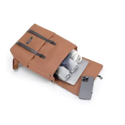 TUCCI TrekTechSack Laptop Backpack, Medium, Brown (T0600)