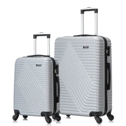 VOYAGE Vertice Hardside Spinner Luggage Set, TSA Checkpoint Friendly, (V0001-02PC-SLV)<TUCCI Online