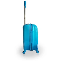 Zooland Hardside Carry-On Suitcase, 4-Wheeled Spinner, TSA Checkpoint Friendly, Blue (T0498-Zooland)<TUCCI Clearance