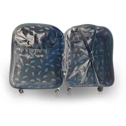 Zooland Hardside Carry-On Suitcase, 4-Wheeled Spinner, TSA Checkpoint Friendly, Blue (T0498-Zooland)<TUCCI Clearance