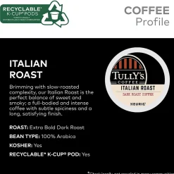 Tully's Coffee Italian Coffee Keurig® K-Cup® Pods, 96/Carton (GMT193019CT)