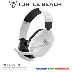 Clearance Turtle Beach Recon 70 Gaming Headset for PS5, PS4, Xbox Series X|S, Xbox One, Nintendo Switch and PC, White (TBS-3001-15)