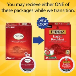 Twinings English Breakfast Black Tea, Keurig® K-Cup® Pods, 24/Box (TNA85780)