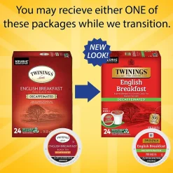 Twinings English Breakfast Decaf Black Tea, Keurig® K-Cup® Pods, 24/Box (TNA85784)
