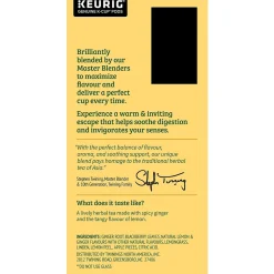 Twinings Lemon & Ginger Herbal Tea, Keurig® K-Cup® Pods, 24/Box (TNA89556)