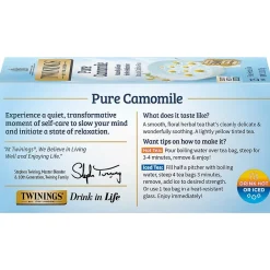 Twinings Pure Camomile Herbal Tea Bags, 25/Box (TNA85142)