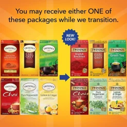 Twinings Variety Pack Assorted Tea Bags, 25 Bags/Box, 6 Boxes/Case (F15485)