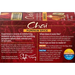 Twinings Winter Teas Pumpkin Spice, Chai, 20/Box (TNA51382)