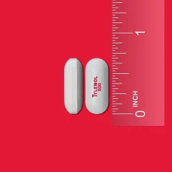 Extra Strength Caplets, Fever Reducer and Pain Reliever, 500 mg, 100 Count (931218)<Tylenol Outlet