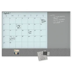 Dry Erase*U Brands Combination Dry-Erase Whiteboard, Aluminum Frame, 2' x 1.5' (3196U00-01)