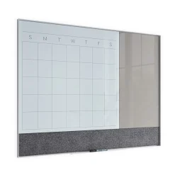 Dry Erase*U Brands Combination Dry-Erase Whiteboard, Aluminum Frame, 4' x 3' (3198U00-01)