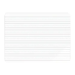 Dry Erase*U Brands Double Sided Dry Erase Student Boards, Ruled and Plain, 12
