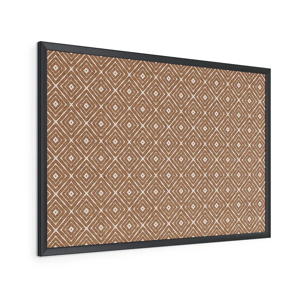 Bulletin*U Brands Fashion Cork Bulletin Board, Black Frame, 3' x 2' (2884U00-01)