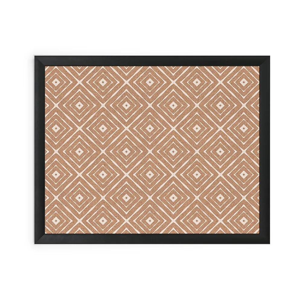 Bulletin*U Brands Fashion Cork Bulletin Board, Black Frame, 16"H x 20"W (2883U00-01)