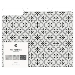 File Folders|U Brands File Folders, 1/3-Cut Tab, Letter Size, Assorted Moroccan, 9/Pack (5436U06-24)