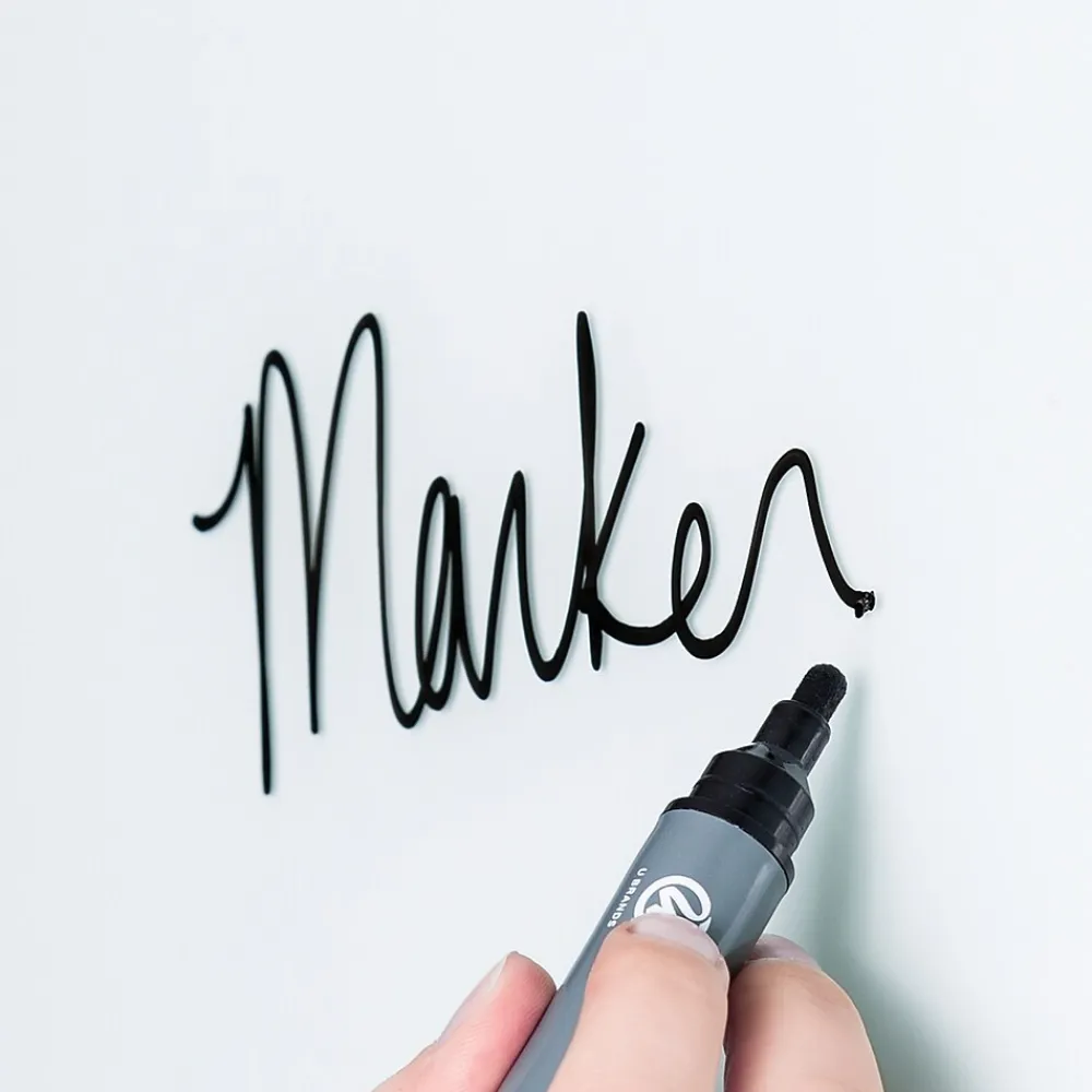 Dry Erase*U Brands Floating Glass Ghost Grid Dry Erase Board, Frameless, 3' x 2' (2798U00-01)