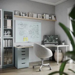 Dry Erase*U Brands Glass Dry-Erase Whiteboard, Aluminum Frame, 4' x 3' (2826U00-01)