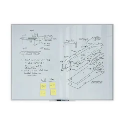 Dry Erase*U Brands Glass Dry-Erase Whiteboard, Aluminum Frame, 4' x 3' (2826U00-01)