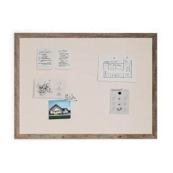 Bulletin*U Brands Linen Bulletin Board, Wood Frame, 4' x 3' (4894U00-01)