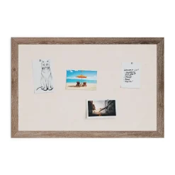 Bulletin*U Brands Linen Bulletin Board, Wood Frame, 3' x 2' (4891U00-01)