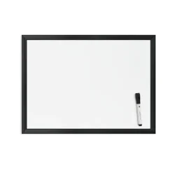Dry Erase*U Brands Magnetic Dry Erase Whiteboard, Black MDF Frame, 23" x 17" (307U00-01)
