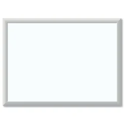 Dry Erase*U Brands Melamine Dry Erase Whiteboard, Silver Aluminum Frame, 23" x 17" (00030AANNN)