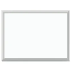 Dry Erase*U Brands Melamine Dry Erase Whiteboard, Silver Aluminum Frame, 23