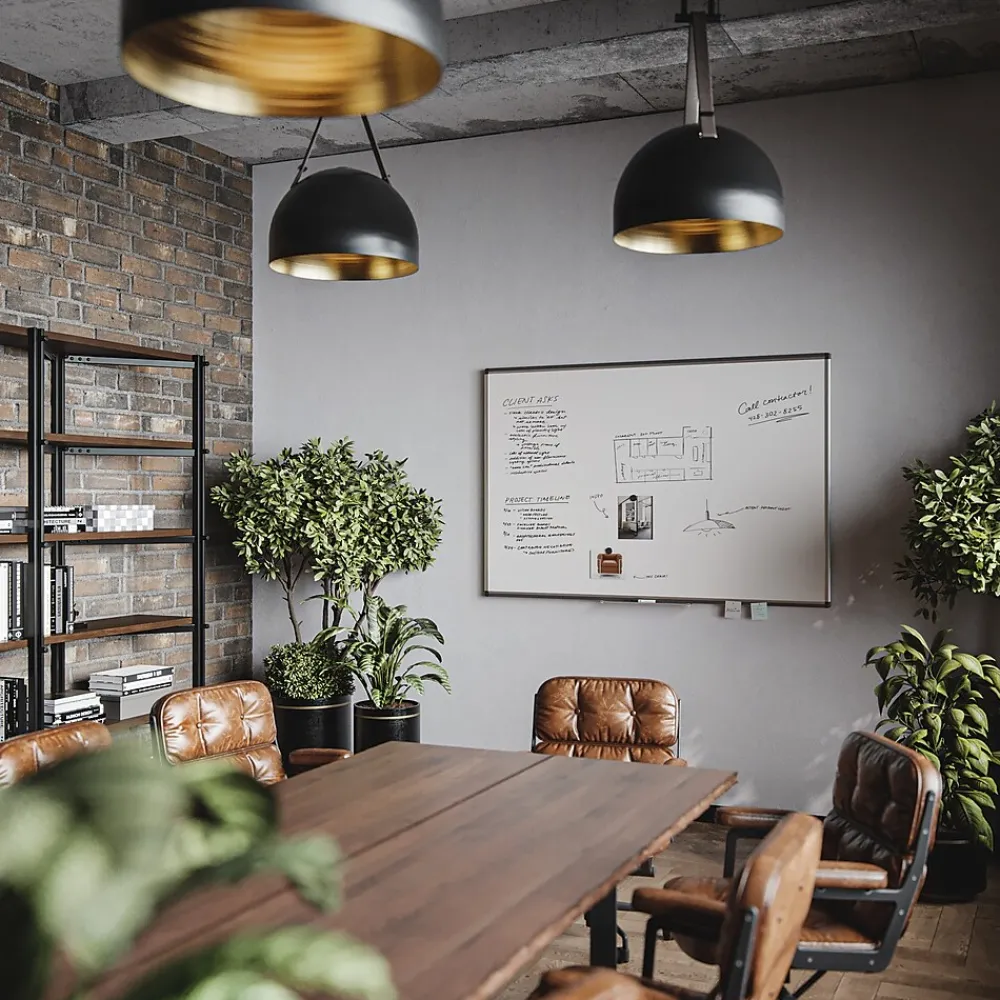 Dry Erase*U Brands PINIT Steel Dry-Erase Whiteboard, Aluminum Frame, 6' x 4' (2808U00-01)