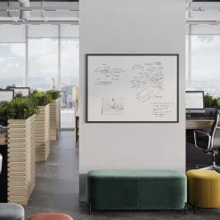 Dry Erase*U Brands Steel Dry-Erase Whiteboard, Fiberboard Frame, 4' x 3' (2893U00-01)