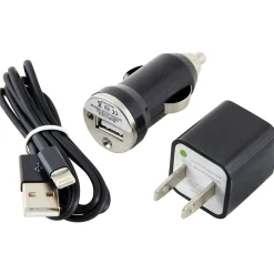 Charge and Sync Kit with Lightning to USB Cable, Black, (CEL-CHG8B)<Ultralast Online