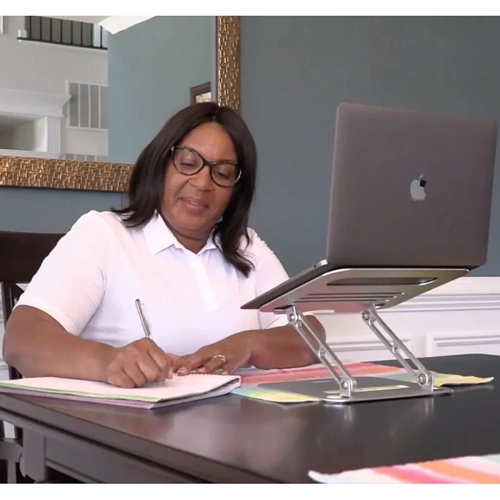 10.2" x 10" Metal Swivel Laptop Stand 2.0, (SLS-)<Uncaged Ergonomics New