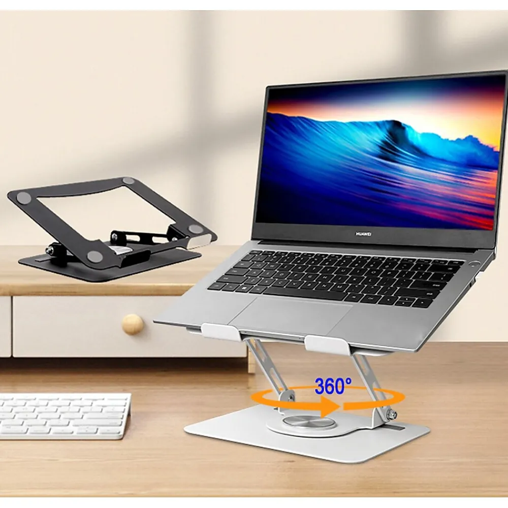 10.2" x 10" Metal Swivel Laptop Stand 2.0, (SLS-)<Uncaged Ergonomics New