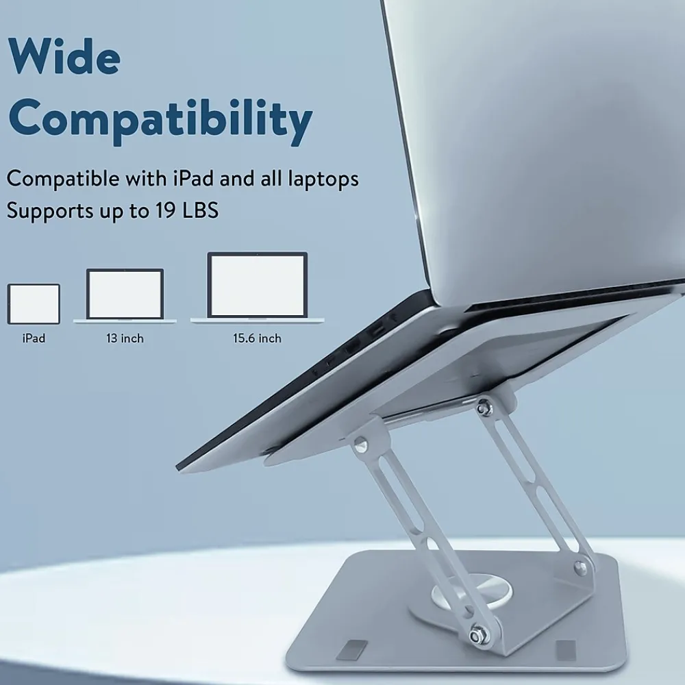 10.2" x 10" Metal Swivel Laptop Stand 2.0, (SLS-)<Uncaged Ergonomics New