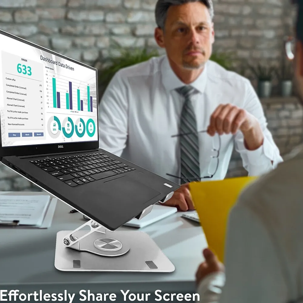 10.2" x 10" Metal Swivel Laptop Stand 2.0, (SLS-)<Uncaged Ergonomics New