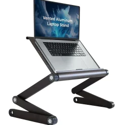 WorkEZ Cooling Laptop Lap Desk, Executive Black (WEEB)<Uncaged Ergonomics Clearance