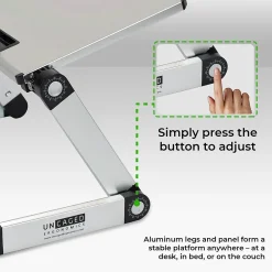 WorkEZ Ergonomic Laptop Cooling Stand, Light Silver (WELS)<Uncaged Ergonomics Discount