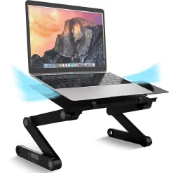 Uncaged Ergonomics Best 16.5" x 11" Aluminum Laptop Stand, Black (WEBLS-b)<WORKEZ Clearance