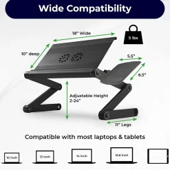 WorkEZ Cool Laptop Riser, Black (WECB)<Uncaged Ergonomics