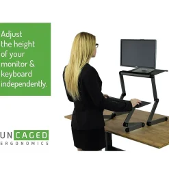 Standing Desks*Uncaged Ergonomics WorkEZ Standing Desk, Black (WESDB)