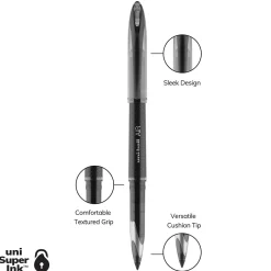 Pens|uni-ball uni AIR Porous Point Pens, Medium Point, 0.7mm, Bold Point, Black Ink, 3/Pack (1926808)