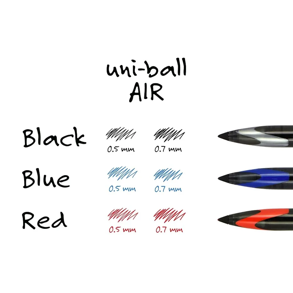 Pens|uni-ball uni AIR Porous Point Pens, Medium Point, 0.7mm, Blue Ink, 12/Pack (1927701)