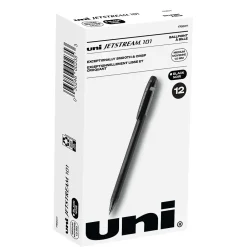 Pens|uni-ball uni Jetstream 101 Ballpoint Pens, Medium Point, 1.0mm, Black Ink, Dozen (1768011)
