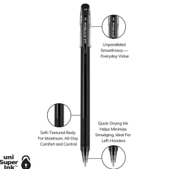 Pens|uni-ball uni Jetstream 101 Ballpoint Pens, Medium Point, 1.0mm, Black Ink, Dozen (1768011)