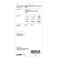 Pens|uni-ball uni one Retractable Gel Pens, Medium Point, 0.7mm, Black/Blue Ink, 5/Pack (70380)