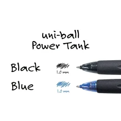 Pens|uni-ball uni Power Tank RT Ballpoint Pens, Medium Point, 1.0mm, Blue Ink, 12/Pack (42071)
