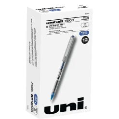 Pens|Uni Vision Rollerball Pen,Fine Point, Blue Ink, Dozen (60134)