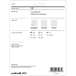 Pens|uni-ball uniball 207 Fashion Retractable Gel Pens, Medium Point, 0.7mm, Assorted Ink, 8/Pack (1739929)