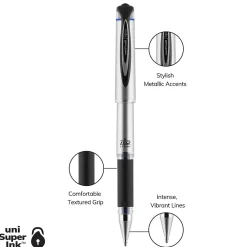 Pens|uni-ball 207 Impact Gel Pens, Bold Point, Blue Ink, 12/Pack (65801)